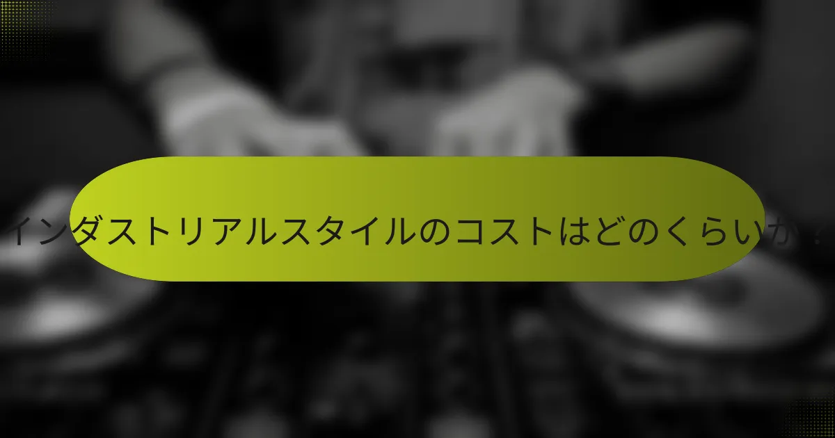 インダストリアルスタイルのコストはどのくらいか?