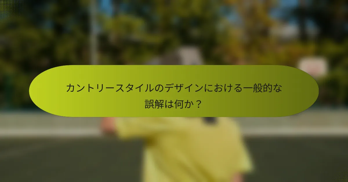 カントリースタイルのデザインにおける一般的な誤解は何か?