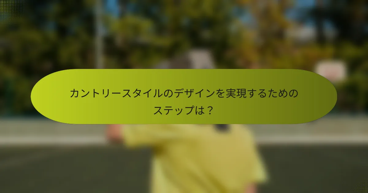 カントリースタイルのデザインを実現するためのステップは?