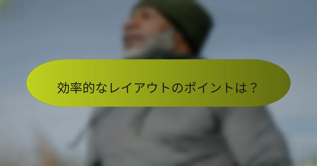 効率的なレイアウトのポイントは?